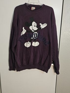 Vintage 90s Disney Designs Mickey Mouse Sweatshirt OSFA Purple